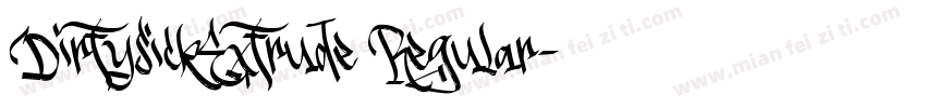 DirtysickExtrude Regular字体转换